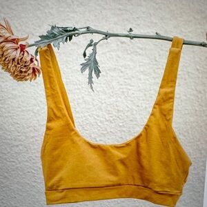 Lekuna // Handmade Yucca Bralette Set (L - Black & Yellow)